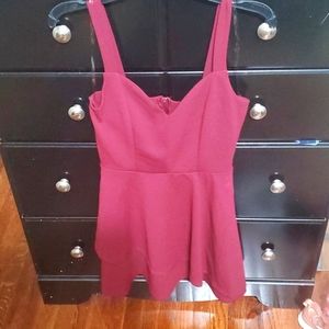 Wine Sleeveless Dress
